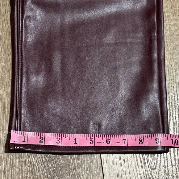 Good American Faux Leather Pants Plus Size 26 Burgundy Wine - Picture 11 of 13
